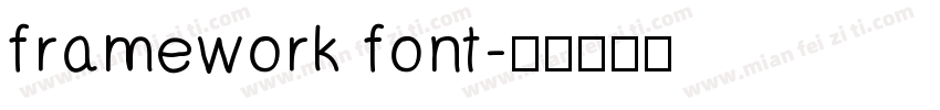 framework font字体转换
